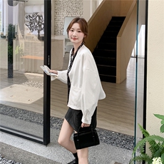 档口现货2025新款春秋女装休闲风衣短外套送丝巾p140-k218，女装短外套，2C266