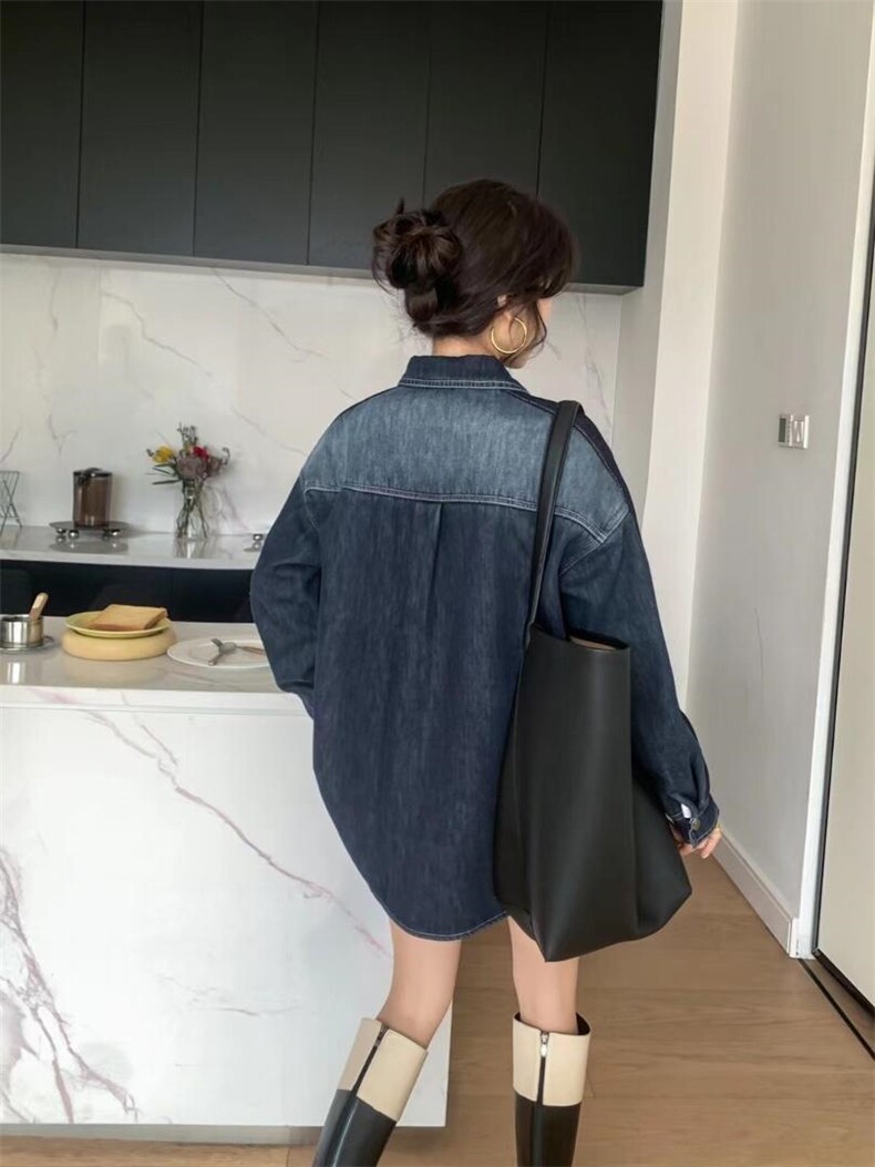 爱美欧现货加绒牛仔衬衣，其它，爱美欧