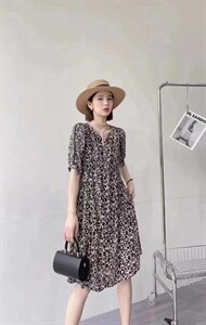 韩版碎花连衣裙图片