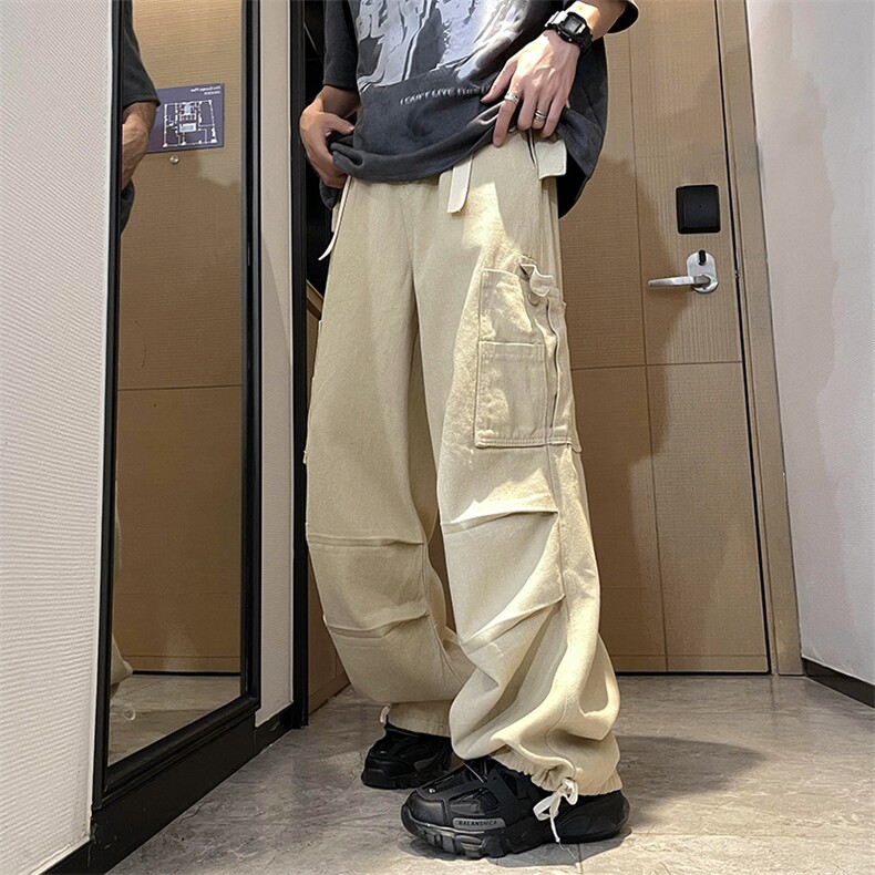 K315-P56美式工装大口袋拖地长裤图片