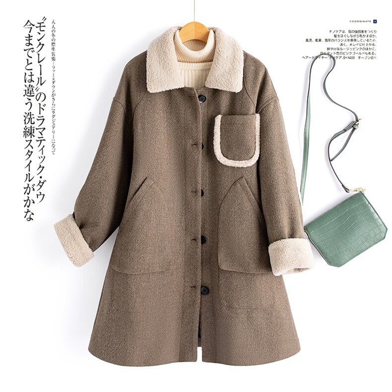 水衣源851款毛呢宽松羽绒外套（有单内衬版和羽绒服版90绒两种）图片