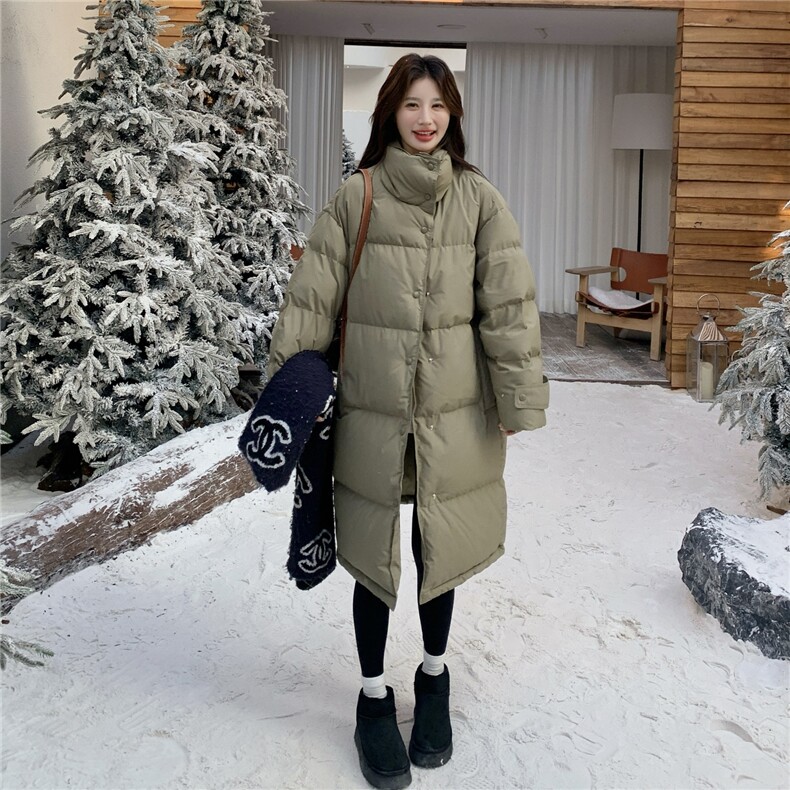 现货:冬季新款洋气韩系白鸭绒过膝休闲羽绒服2C135-8960P335K508，女装羽绒服，2C135