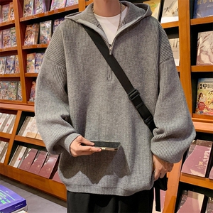 连帽毛衣宽松针织衫韩版线衣外套m3611-p65图片