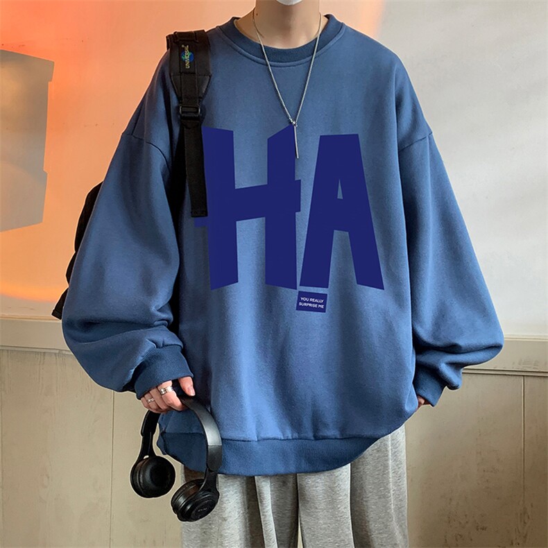 圆领卫衣男大码加厚加绒长袖t恤男S6258-P28加绒款-P33,男装卫衣,电商A040