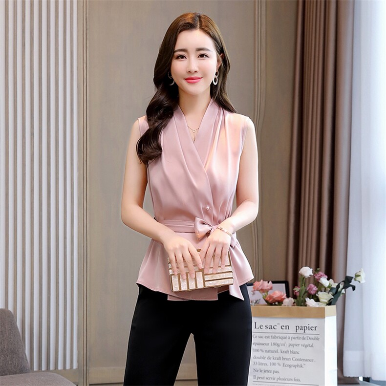 RixoCosy法式复古气质别致上衣高级感时尚百搭a字收腰无袖背心女，女装衬衫，时尚俏佳人