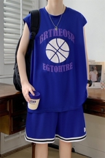 夏季运动套装篮球服五分裤两件套TZ8926-P35，男装休闲套装，星座210-1