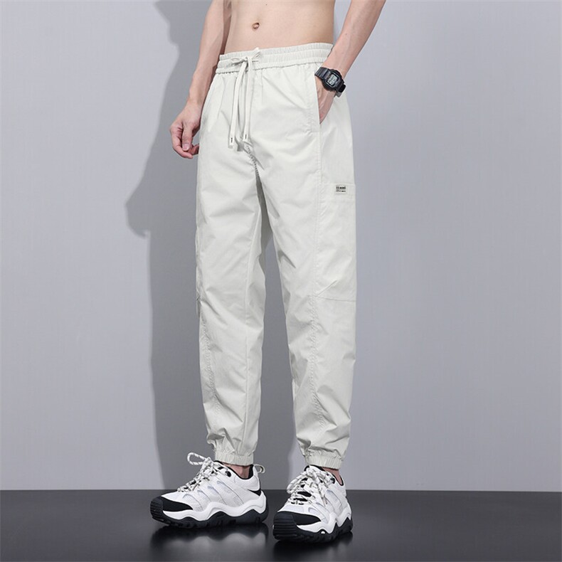 夏季薄款冰丝休闲裤男士束脚运动裤2026新款宽松九分裤Z9823-P45，女装休闲裤，星座509