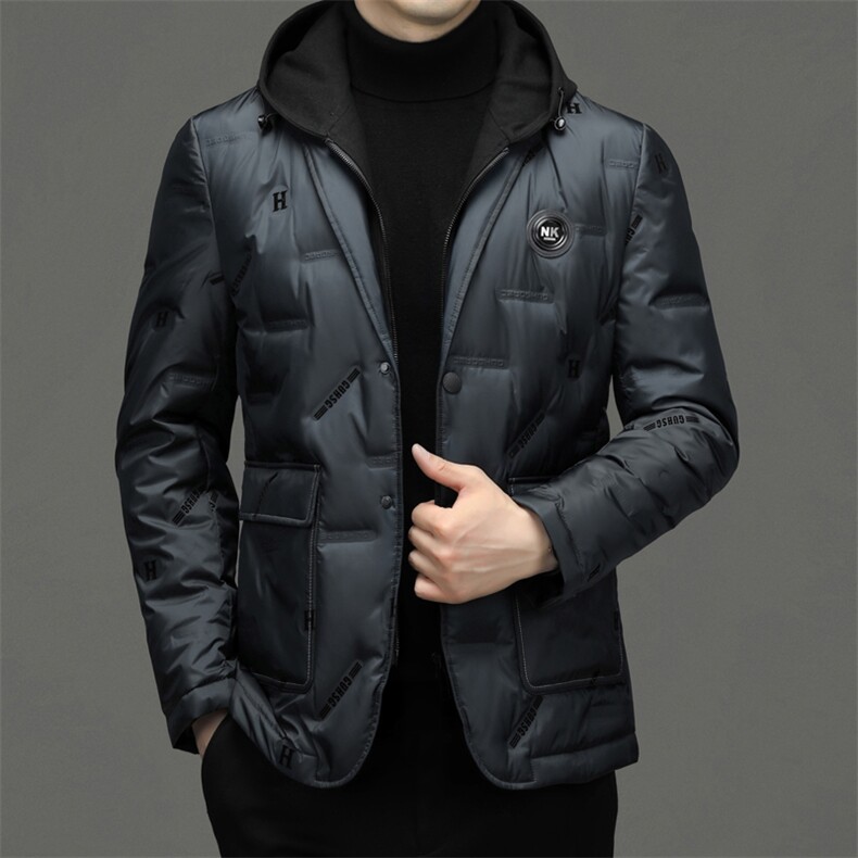 BWS22207钱塘2020-2冬季厚款时尚休闲有帽中年男士羽绒服P255,男装羽绒服,钱塘207-2