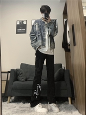 竹子新中式牛仔裤高品质不掉色不起球某音cleanfit穿搭，男装牛仔裤，星座310A-4