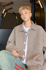 特批P55无差价25春新小香风翻领外套男设计感斜纹大码夹克男J2656，男装夹克，电商A001