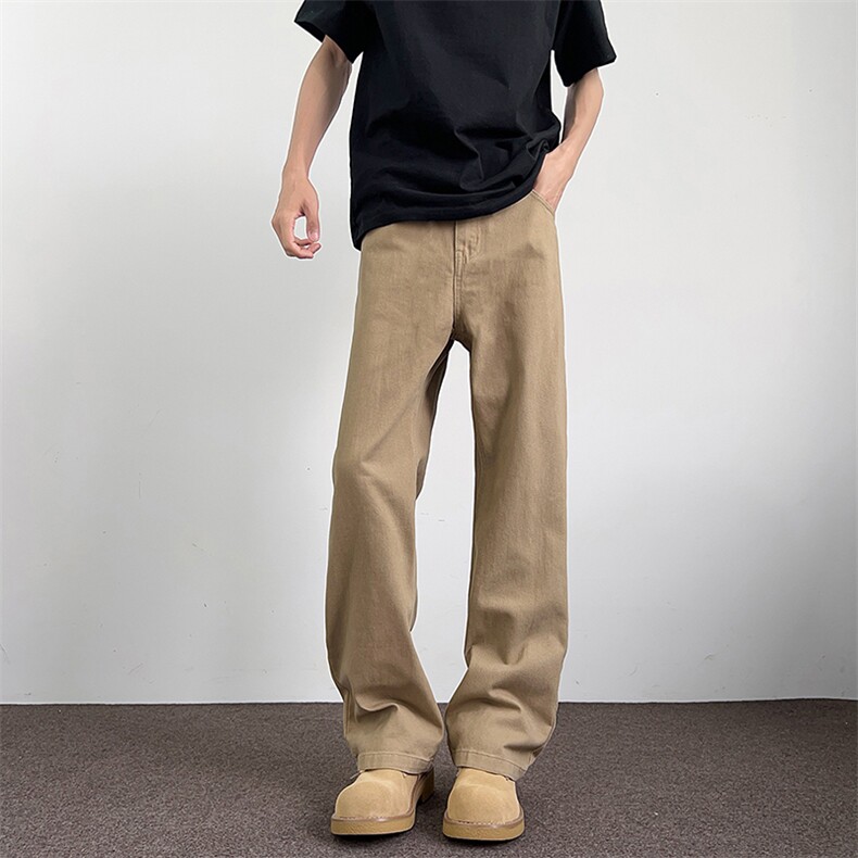 美式复古工装裤子男生宽松直筒休闲裤男女伐木裤K0119-P53,男装工装外套,星座308B-2