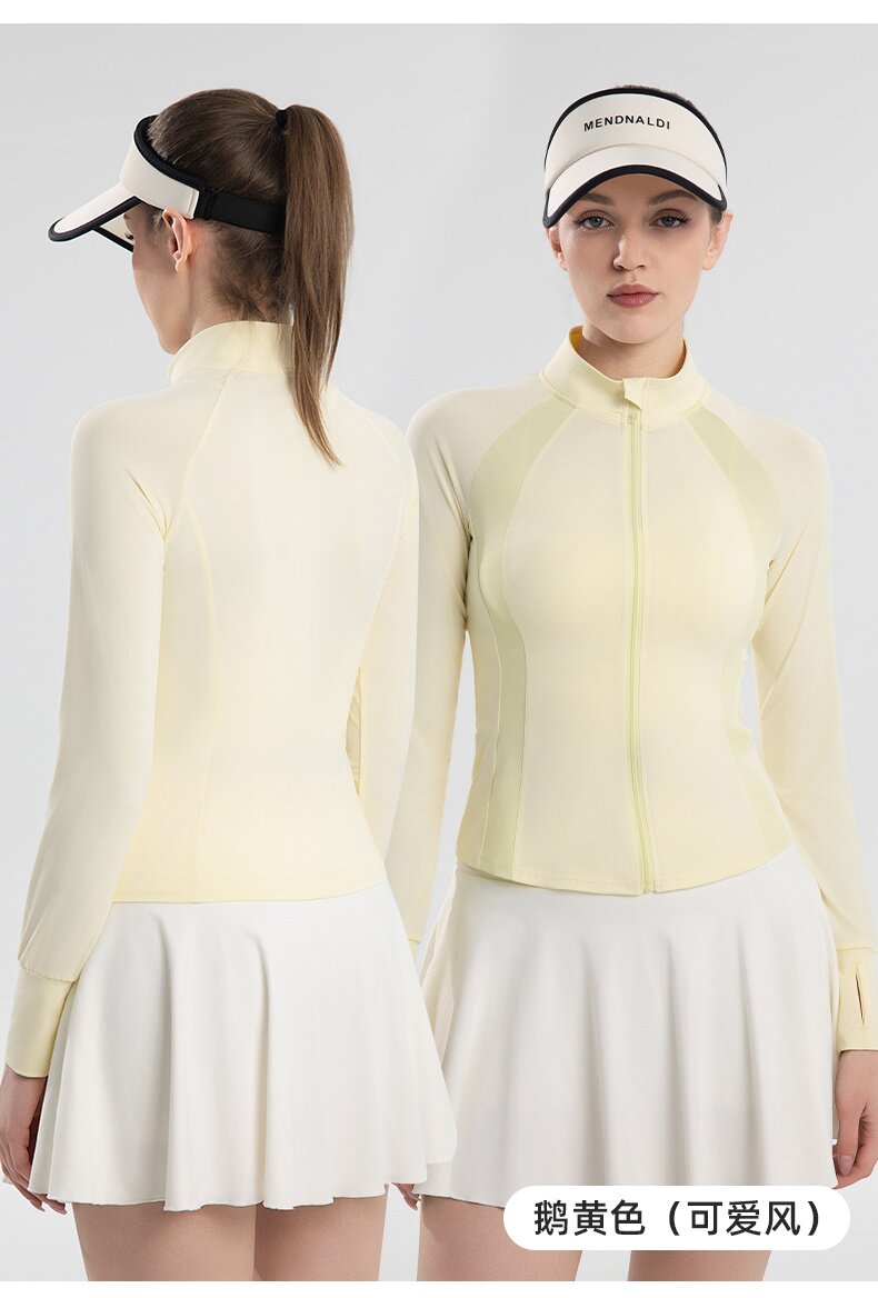 蕾丝拼接瑜伽运动防晒衣，女装防晒衣，唐诺