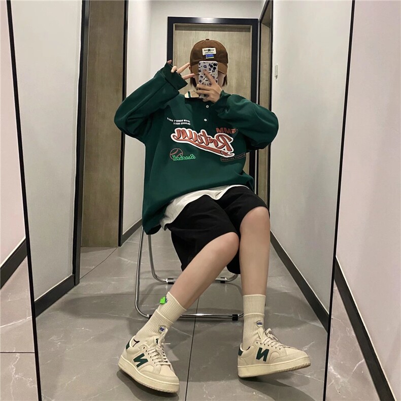 情侣装polo翻领卫衣港风潮牌套头加绒Y27P35，男装Polo衫，星座1116-2
