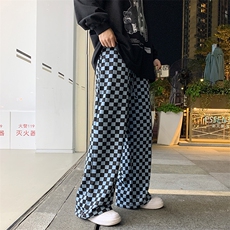 218-1-P27-KK04夏季宽松休闲格子裤，男装休闲裤，四季星座218-1