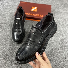 2024秋男鞋春夏季新款商务休闲皮鞋男士真皮软软面，男鞋皮鞋，黄金折扣鞋