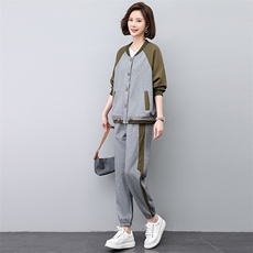 时尚休闲套装女春秋新款宽松显瘦运动服两件套百搭舒适家居服，女装套装/套裙，悦见她
