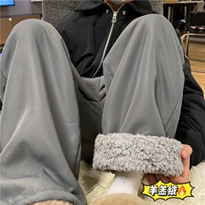 加厚羊羔绒冬季新款大码时尚潮流休闲裤长裤B315-K3703-特p40控78，男装休闲裤，电商B315