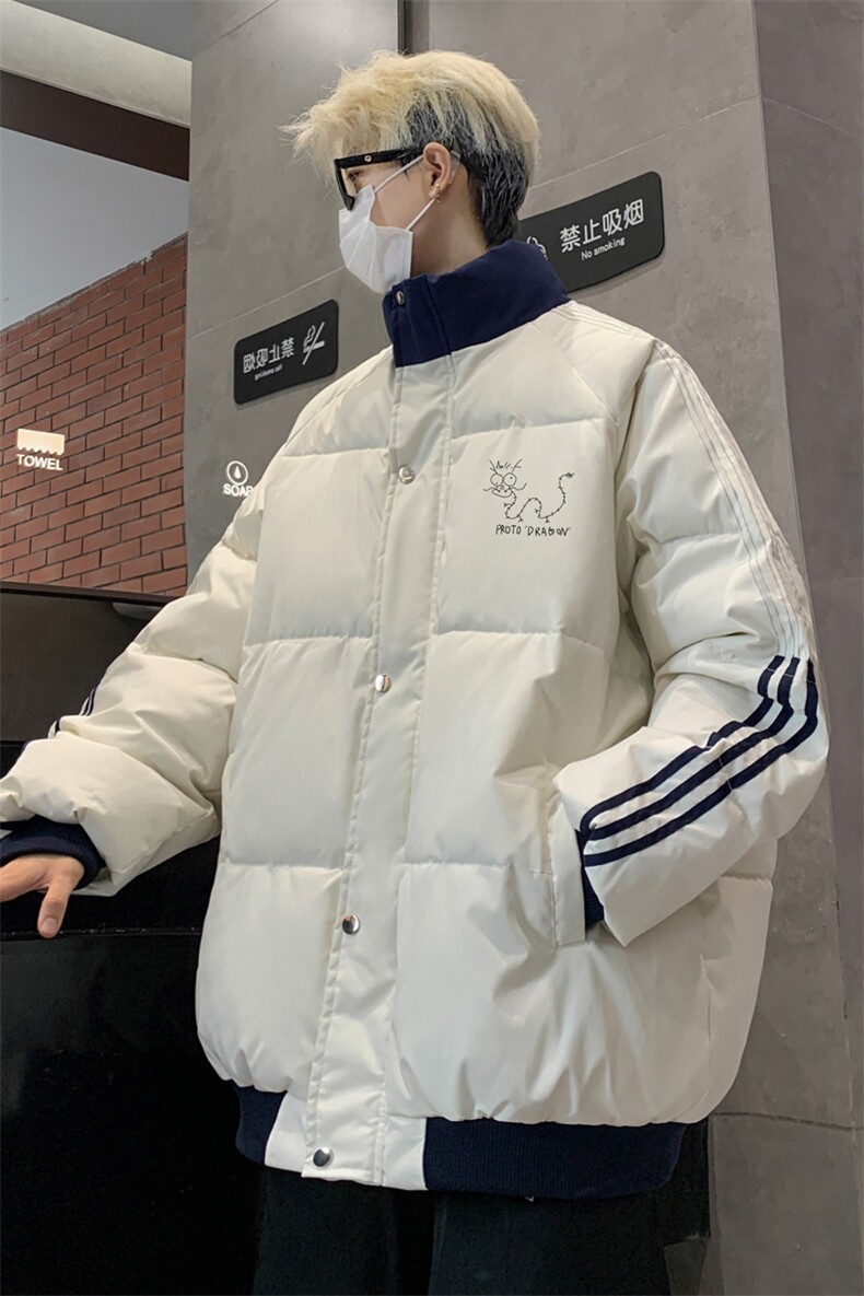 库存3W+！光板可售，2025冬季撞色潮牌加厚立领棉服MY203特P80,男装棉衣,电商B220