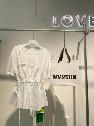 收绳拼接上衣,女装,LOVELS