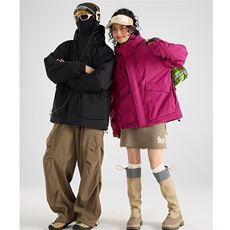 现货5W件冬季三防美式boxy解构连帽雪山冲锋衣棉衣男女棉服厚外套，男装夹克，电商A443