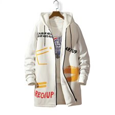 秋冬男士大码加绒加厚大衣连帽外套中长款风衣男QT2026-F10-P80，男装风衣，星座1512