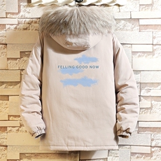 MM48143-P130冬季大毛领衣男士大码加厚袄男服网格挂拍，男装棉衣，电商A040A