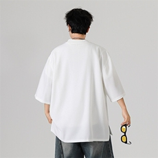 现货主推潮牌设计感半袖T恤男宽松休闲个性圆领短袖-AT2427-P48，男装T恤，电商A351