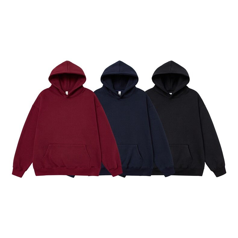 W029-P65纯色重磅慕冬绒潮牌卫衣克重450克一件衣服1KG，男装卫衣，电商A036A