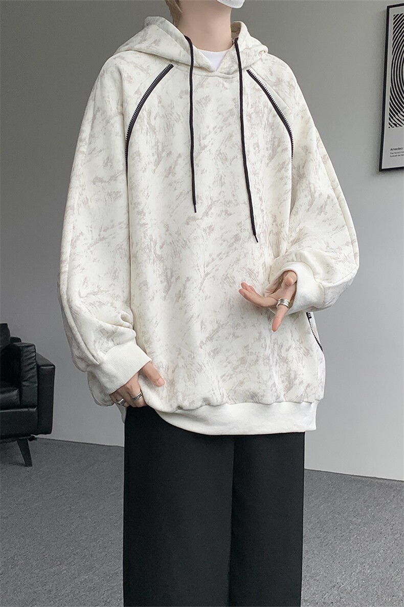 WY10141-特批48控88高品质扎染面料连帽设计感大码男潮流卫衣,男装卫衣,电商A059