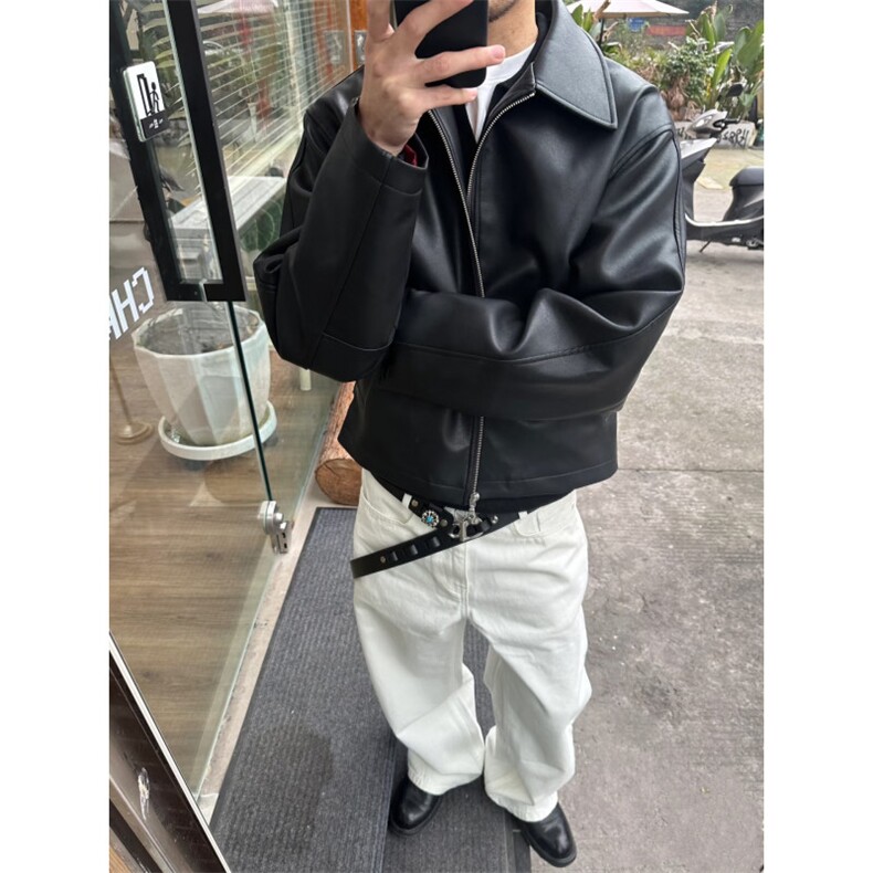 J9817-P67新款简约通勤cleanfitPU皮短款夹克外套,男装夹克,星座617A-2