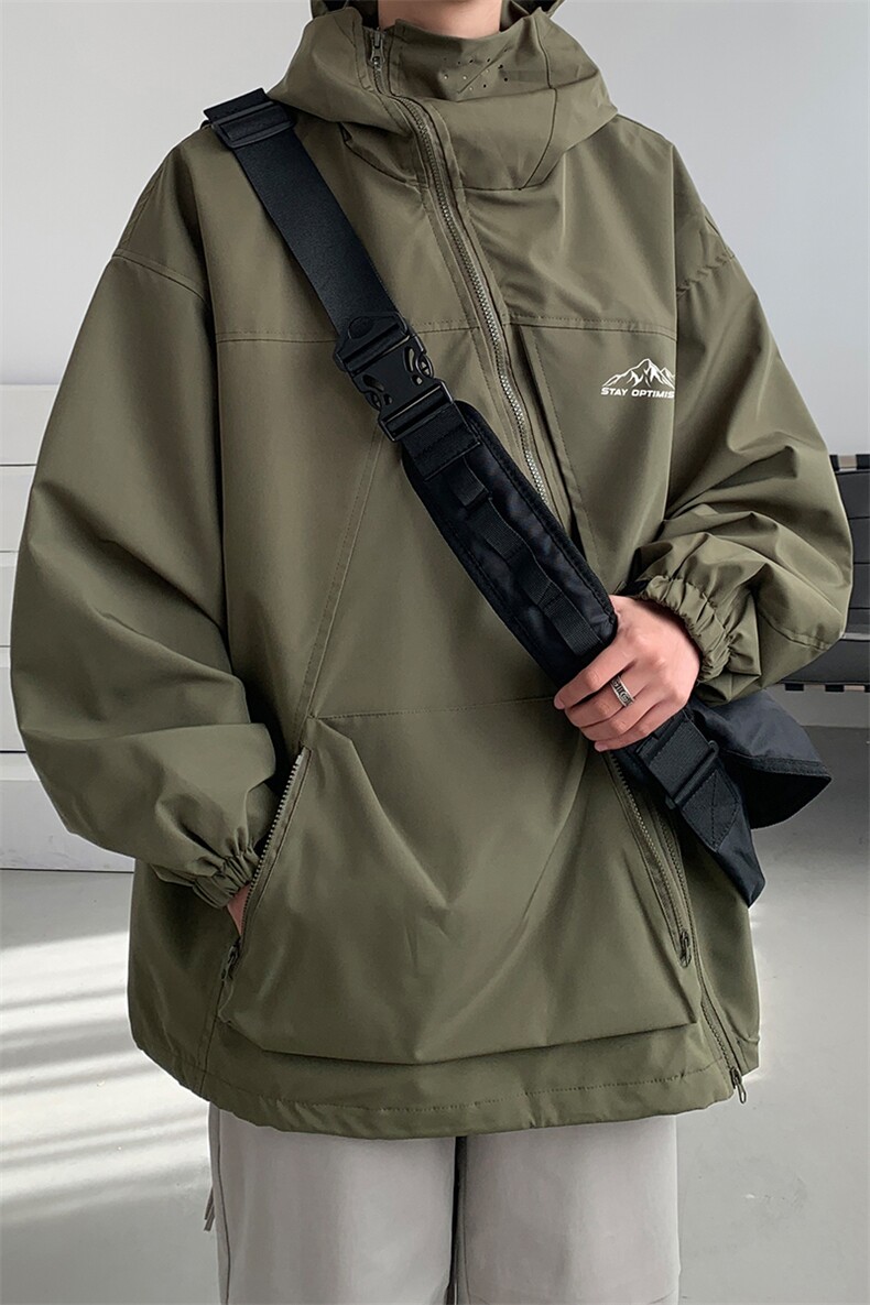 8XL-M特大码春季Cityboy宽松冲锋衣夹克男女上衣外套男JK1310P85,男装夹克,电商D206-1