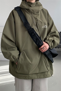 8XL-M 特大码春季Cityboy宽松冲锋衣夹克男女上衣外套男JK1310P85图片
