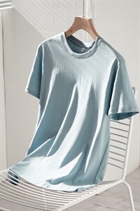 夏季2023新款短袖体恤中年爸爸男装百搭商务休闲圆领上衣t恤，男装T恤，电商B212（原钱塘6029）