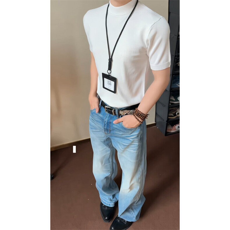 XZ809A/MTTT03/特P30/控58冰爽丝针织杉圆领T恤高品质,男装针织衫/毛衣,星座809A(原222-1)