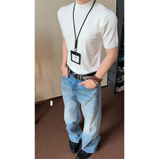 XZ809A/MTTT03/特P30/控58冰爽丝针织杉圆领T恤高品质，男装针织衫/毛衣，星座809A(原222-1)