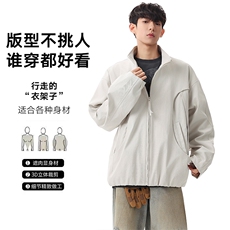 现货美式蝙蝠袖立领夹克外套男2026新款短款外套JK02636-P75，男装夹克，星座308B-2