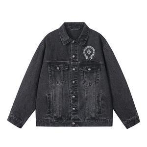 水洗牛仔外套男款春美式痞帅上衣服宽松休闲工装夹克JK1320-P128图片