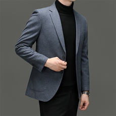 CK6888钱塘2020-2商务休闲百搭冬季厚款中年男士毛呢外套P350，男装毛呢大衣，钱塘207-2