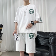 港风休闲大码男短裤运动日系原宿潮流男士五分裤中裤DK715P25，男装休闲裤，星座227-7