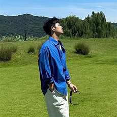 2026春蓝色长袖衬衫男休闲时尚衬衣宽松外套CC8835，男装衬衫，星座1108