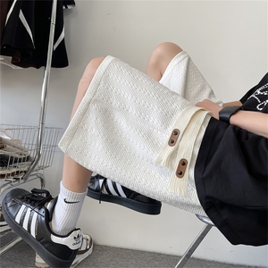 K9046/P30夏季新款提花个性百搭舒适短裤男中裤宽松潮男五分裤子图片