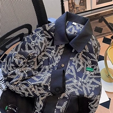 美式潮夹克男小香风格子拼接翻领上衣棒球服W1040P75，男装夹克，星座1116-2