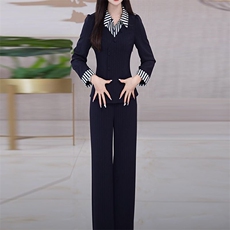 轻奢小众百搭丽丝精纺简约两件套2025秋季新品贵夫人清新显瘦套装，女装套装/套裙，超越