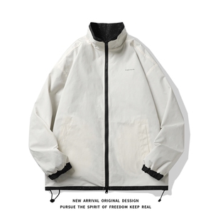 JK9026/P70两面穿休闲男外套春季宽松情侣运动ins百搭夹克两面服图片