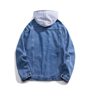 JK3001-p85  M-5X白底ins牛仔夹克绣花破洞大码男日系CITYBOY图片