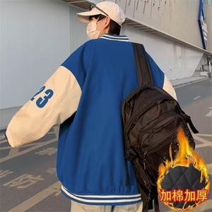美式麂皮棒球服男女刺绣情侣棒球衣开衫学生休闲外套699A图片