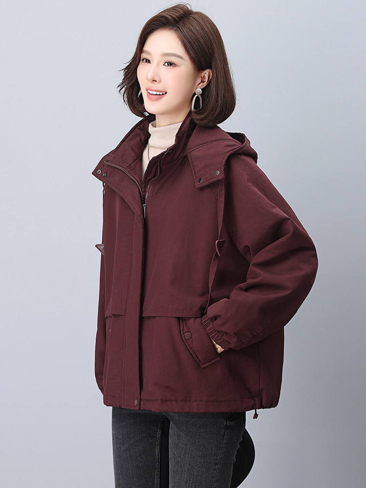 加绒派克服女2024冬季新款宽松大码中年休闲加厚保暖棉衣外套，女装派克服，忆绮罗