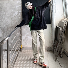做旧复古牛仔裤春夏男女同款ins高街美式渐变高腰休闲裤YD754-P50，男装牛仔裤，电商A178
