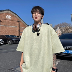 麂皮绒！重磅麂皮绒短袖t恤男JPDX196-特P19控38，男装T恤，电商B367