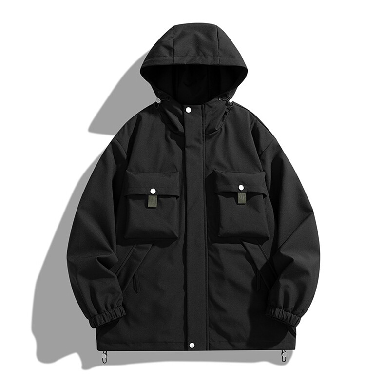 休闲拉链夹克情侣冲锋衣防风衣连帽外套JK451p75,男装夹克,电商D315